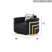 Soledad - Chair Upholstered With Hued Accents - Black - R&R Furniture Gallery (Fountain Valley, CA)
