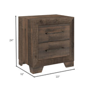 Plinz - 2 Drawer Nightstand - Brown - R&R Furniture Gallery (Fountain Valley, CA)