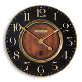 Uttermost Alexandre Martinot 23-inch black wall clock with modern design and bold numerals, suitable for contemporary home decor.
