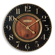 Uttermost Alexandre Martinot 23-inch black wall clock with modern design and bold numerals, suitable for contemporary home decor.