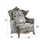 Miliani - Chair With Pillow - Fabric & Antique Bronze - R&R Furniture Gallery (Fountain Valley, CA)