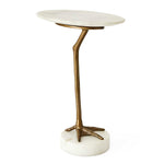 Taking A Stand - Side Table - Brass / White