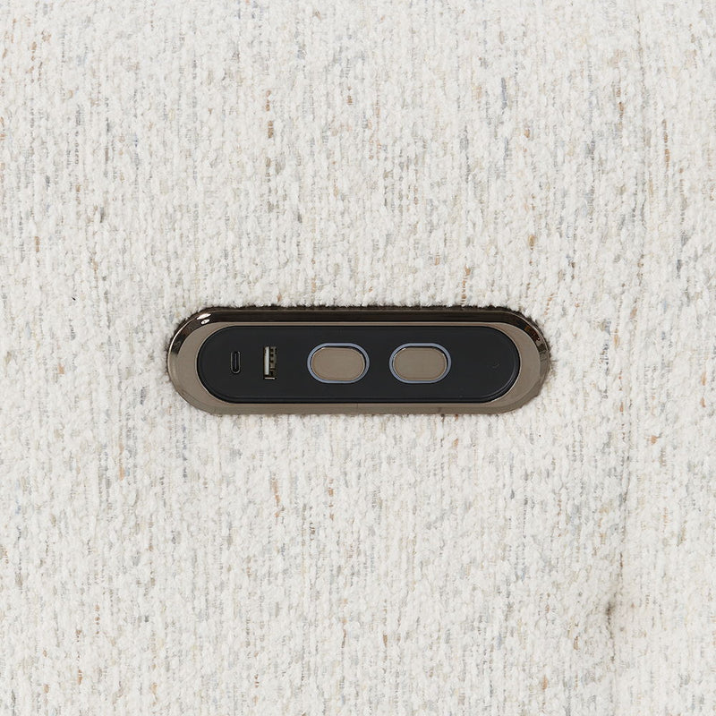 Lalisa - Power Motion Recliner With USB Port - Cream Chenille