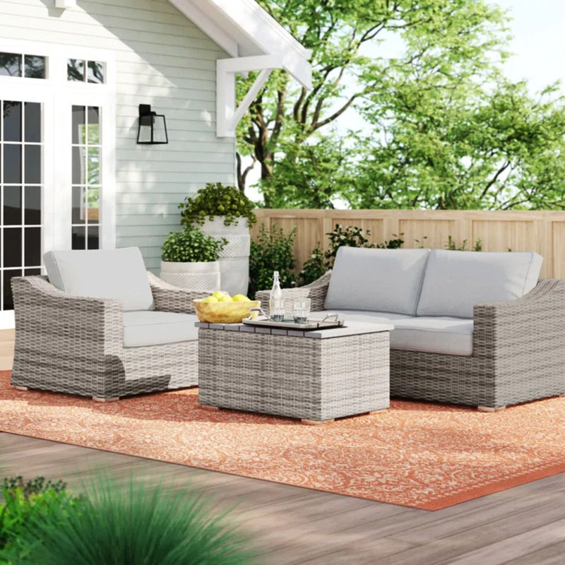 Stylish Sofa Seating Group With Cushions Perfect For Outdoor Gatherings - R&R Furniture Gallery (Fountain Valley, CA)