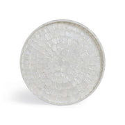 Coast - Seashell Round Side Table - Pearl White - R&R Furniture Gallery (Fountain Valley, CA)