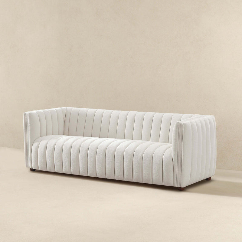 April - Mid-Century Modern Luxury Tight Back Boucle Couch - R&R Furniture Gallery (Fountain Valley, CA)