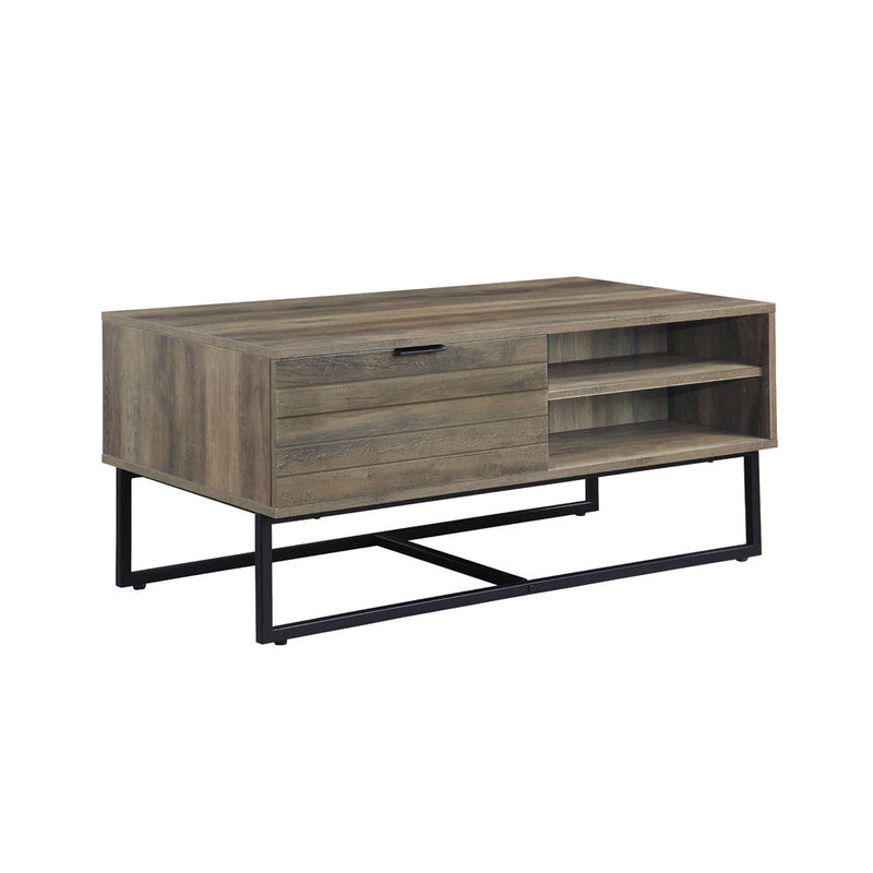 Homare - Coffee Table - Rustic Oak & Black - R&R Furniture Gallery (Fountain Valley, CA)