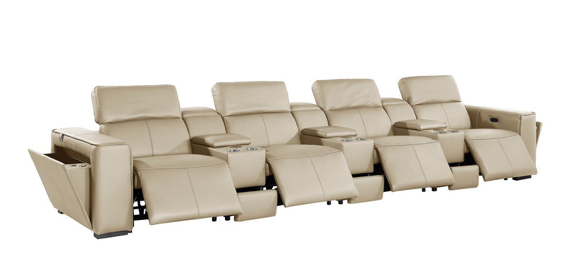 1224 - 7-Piece Modular Power Reclining Sofa In With 4 Power Recliners & Power Headrests