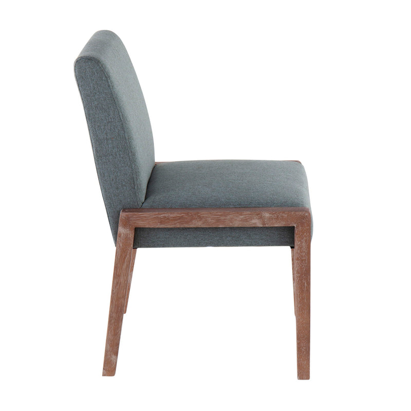 Set of two contemporary Carmen chairs by Lumi Source with sleek design and neutral upholstery, ideal for modern dining or living spaces.