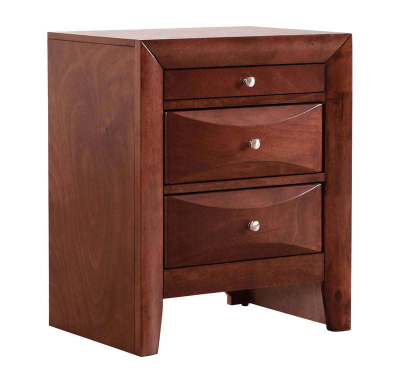 Modern design accent nightstand by Glory Furniture with sleek wood finish and minimalist style for bedroom decor.