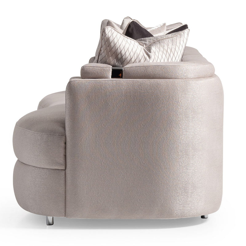 Carmela - Mansion Sofa - Zinc / Silver - R&R Furniture Gallery (Fountain Valley, CA)