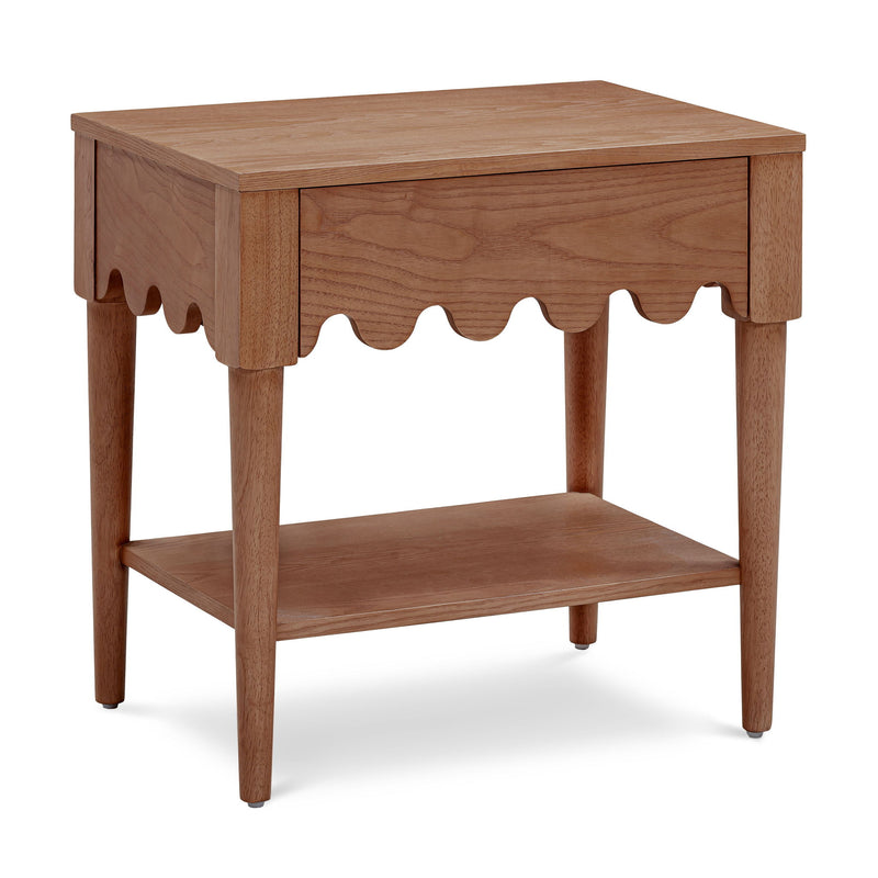 TOV Furniture Oodle accent nightstand with a sleek modern design, featuring a smooth surface and stylish wood finish.