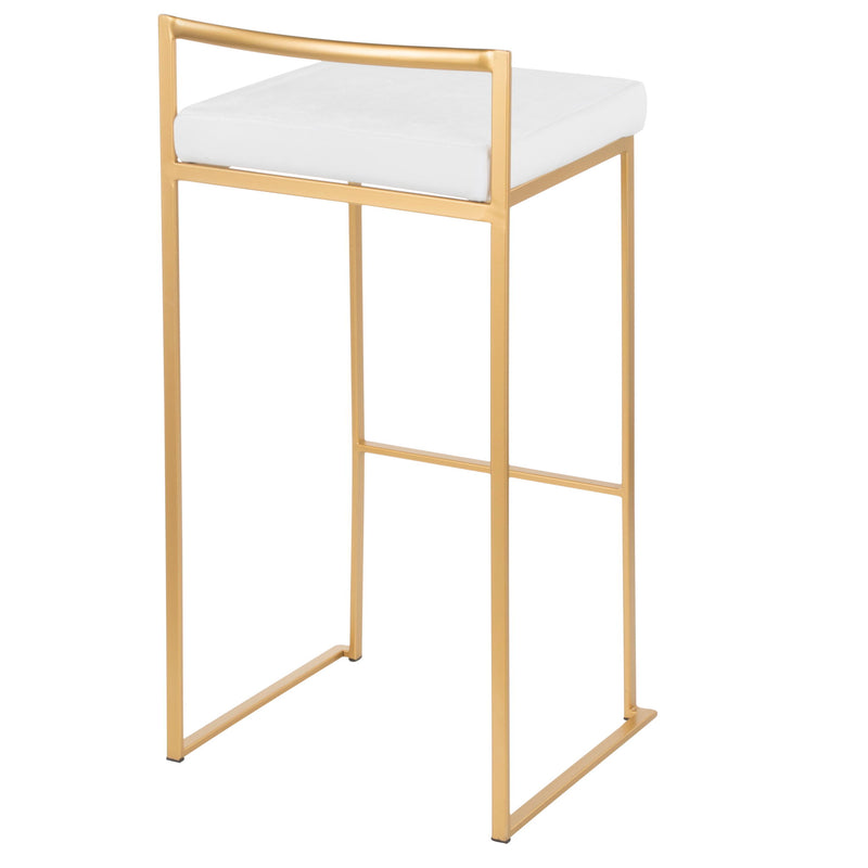 Lumi Source Fuji contemporary glam barstool with quality construction, featuring sleek design and modern finishes.
