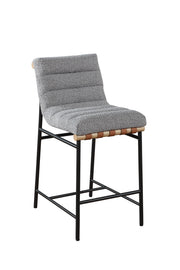 Lahni - 17" Boucle Fabric Counter Height Chair - R&R Furniture Gallery (Fountain Valley, CA)