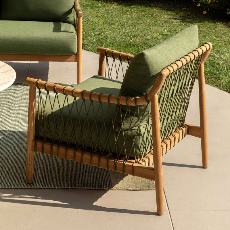 Tahoe - Outdoor Sofa Chair - Green And Natural