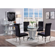 Noralie - Dining Table - Mirrored, Faux Diamonds & Clear Glass Top - R&R Furniture Gallery (Fountain Valley, CA)