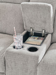 Barnsana - Dbl Power Reclining Loveseat With Console - R&R Furniture Gallery (Fountain Valley, CA)