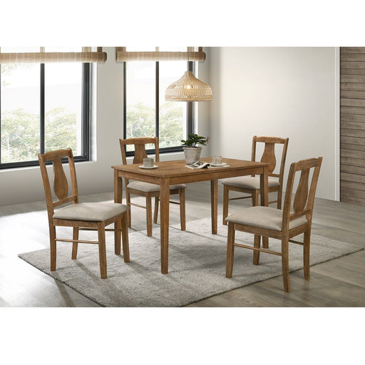 Kayee - 5 Piece Dining Set - Weathered Oak - R&R Furniture Gallery (Fountain Valley, CA)