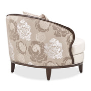 Camellia Field - Velvet Matching Chair - Beige / Dark Brown - R&R Furniture Gallery (Fountain Valley, CA)