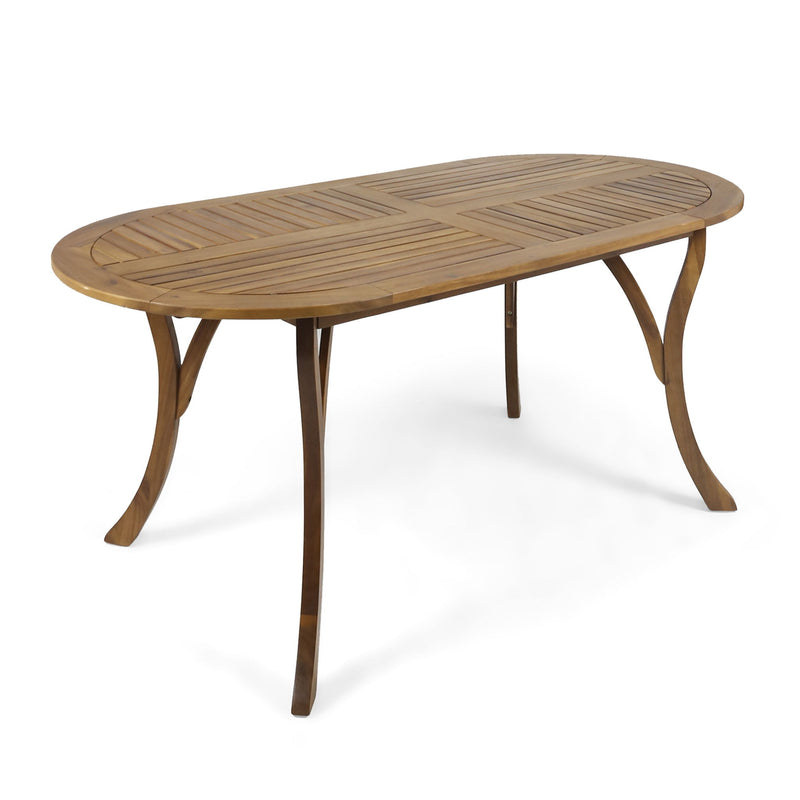 Outdoor Table With Smooth Lines, Slat Top - R&R Furniture Gallery (Fountain Valley, CA)