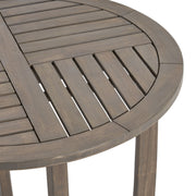 Hermosa - Rustic Circular Bistro Table - Gray - R&R Furniture Gallery (Fountain Valley, CA)