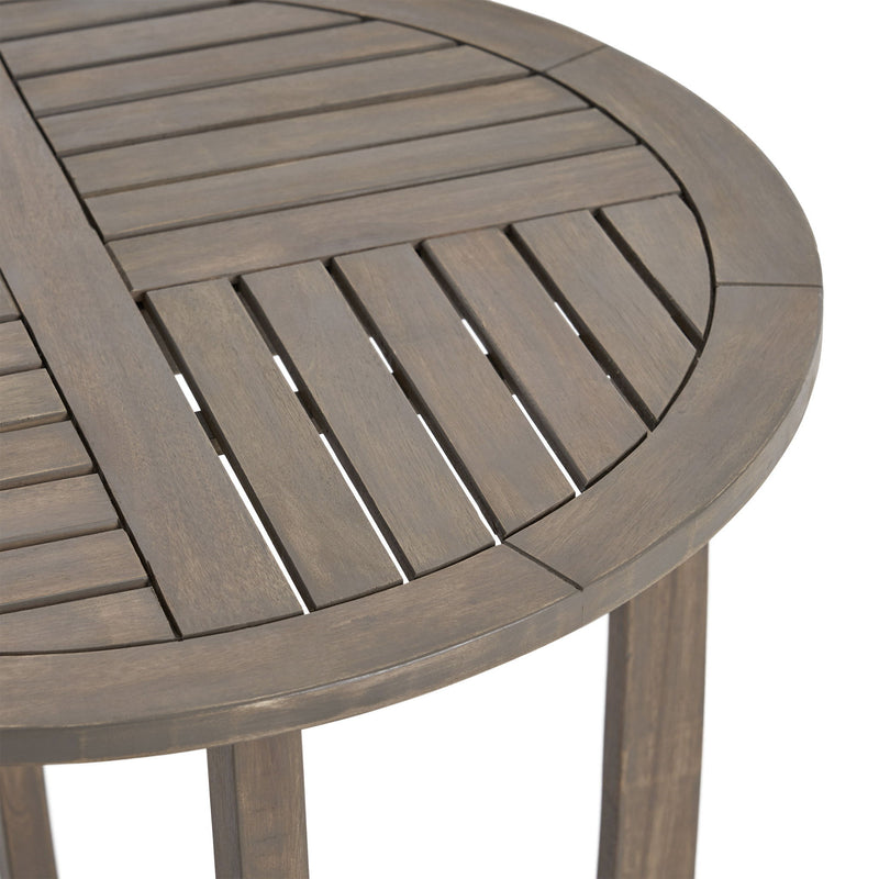 Hermosa - Rustic Circular Bistro Table - Gray - R&R Furniture Gallery (Fountain Valley, CA)