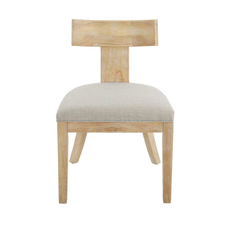 Contemporary Fabric Upholstered Side Dining Chairs Set With Curved Back - R&R Furniture Gallery (Fountain Valley, CA)