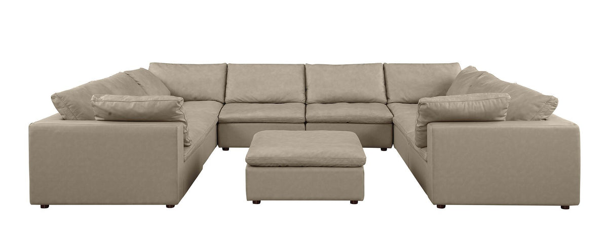 1100 - 9-Piece U-Shaped Sectional In Top-Grain Italian Leather