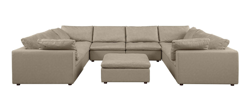 1100 - 9-Piece U-Shaped Sectional In Top-Grain Italian Leather