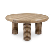 Ilaria - Reclaimed Wood Round Coffee Table - Sand Washed - R&R Furniture Gallery (Fountain Valley, CA)