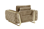 1051 - Contemporary Velvet Chair - R&R Furniture Gallery (Fountain Valley, CA)