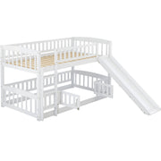 Low Bunk Bed With Slide, Fence And Ladder - R&R Furniture Gallery (Fountain Valley, CA)