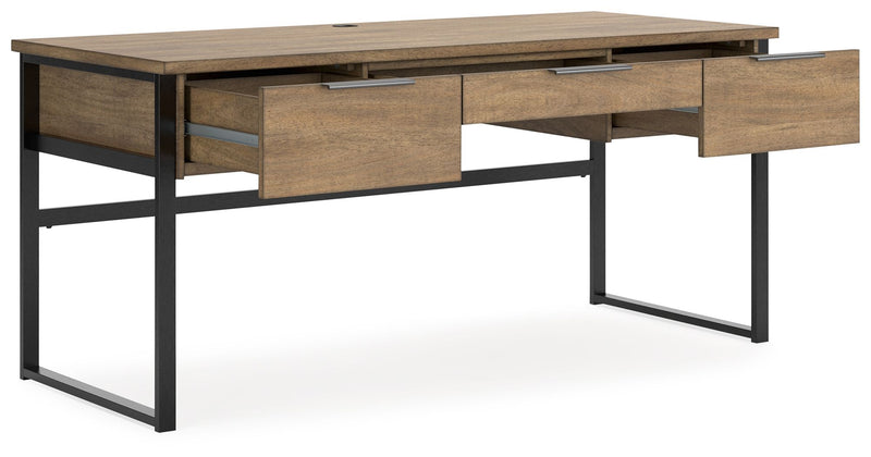 Montia - Home Office Desk, Desk Chair, Bookcase - Light Brown - R&R Furniture Gallery (Fountain Valley, CA)