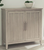 Camden Two Door Two Drawer Bar Cabinet with Stemware Rack and Wine Rack in Chai