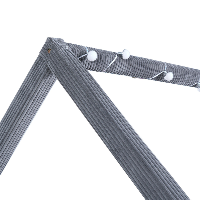 Upholstered House Style Daybed With LED Light Strips