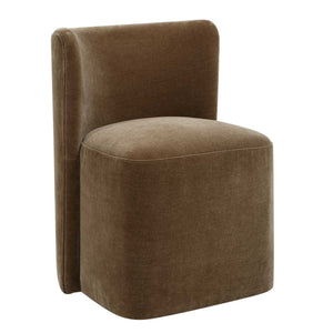 Outlook - Modern Velvet Dining Chair - Brown