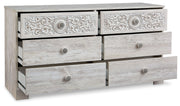 Paxberry - Six Drawer Dresser - Weatherworn - Whitewash - R&R Furniture Gallery (Fountain Valley, CA)