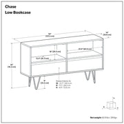 Chase - Low Bookcase - Rustic Natural Aged Brown - R&R Furniture Gallery (Fountain Valley, CA)