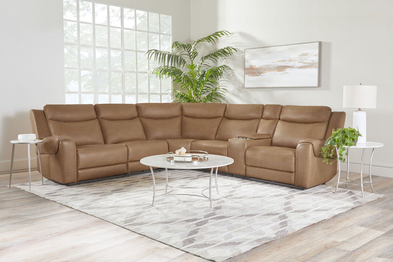 Momentum - Modular Power Reclining Sectional With Power Adjustable Headrests - R&R Furniture Gallery (Fountain Valley, CA)