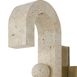 Equilibrium - Sconce - Beige / Light Antique Brass