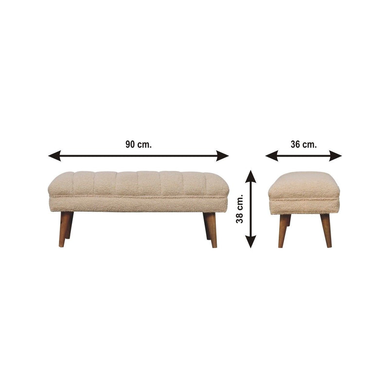 Puffer Bench - Beige - R&R Furniture Gallery (Fountain Valley, CA)