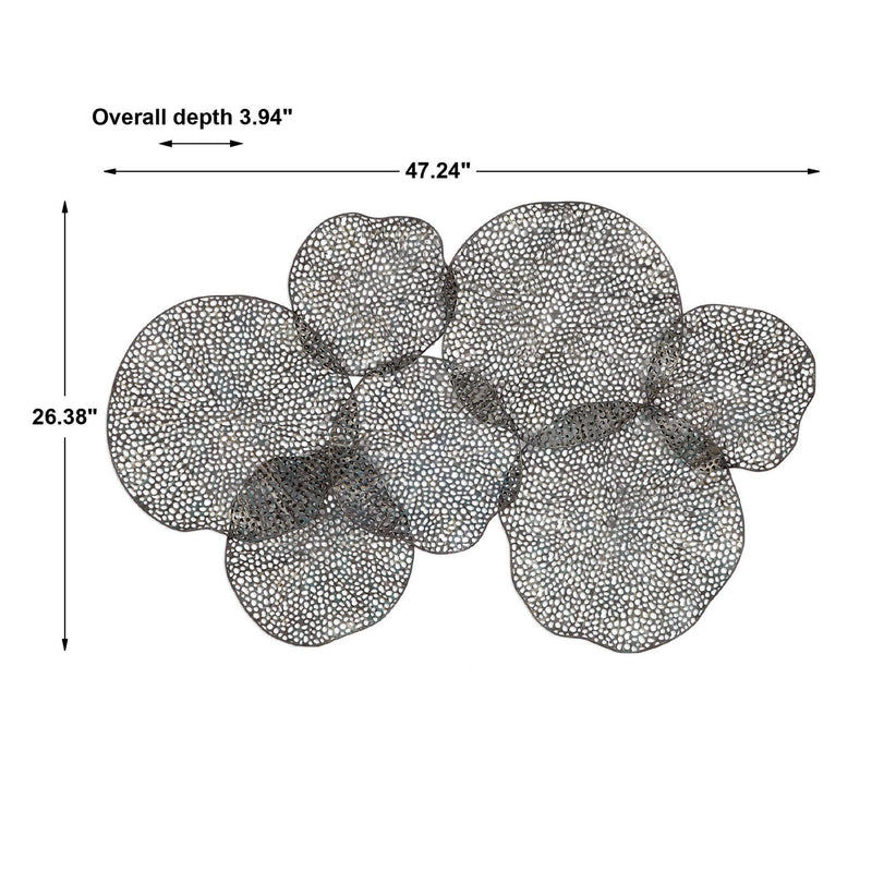 Uttermost Ripley metal wall art decor featuring intricate geometric patterns in a modern, decorative design for wall enhancement.