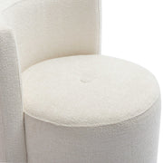 Alyssa - Chenille Rolling Desk Chair - Cream - R&R Furniture Gallery (Fountain Valley, CA)