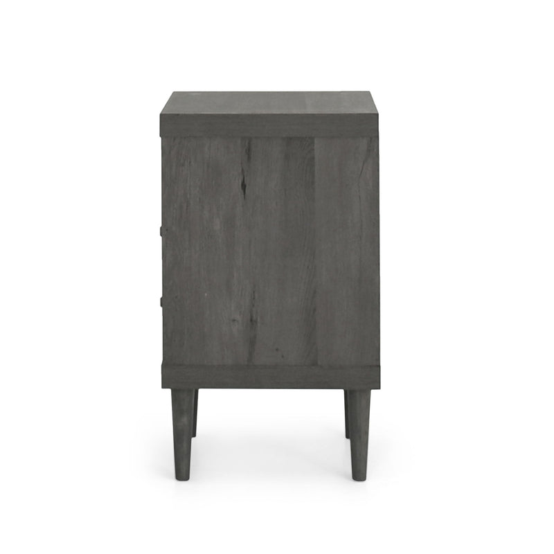 Nystrom - Mid Century Modern 2 Drawer Nightstand - R&R Furniture Gallery (Fountain Valley, CA)
