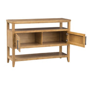 Naomi - 2 Door Storage Console Table With Ample Shelving - Natural - R&R Furniture Gallery (Fountain Valley, CA)