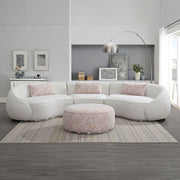 Sahara - Sectional Sofa With 3 Pillows - Beige Boucle - R&R Furniture Gallery (Fountain Valley, CA)