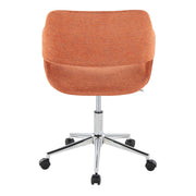 Lumi Source Margarite contemporary office task chair with adjustable height and black fabric seat for desk work comfort.