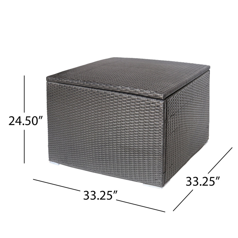Santa Rosa storage table by Noble House featuring a wooden finish and spacious top for organization and decor.