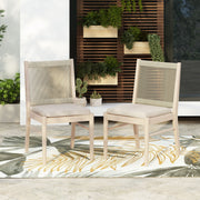 Cordoba - Dining Chair (Set of 2) Comfortable Armless Chairs - Beige - R&R Furniture Gallery (Fountain Valley, CA)