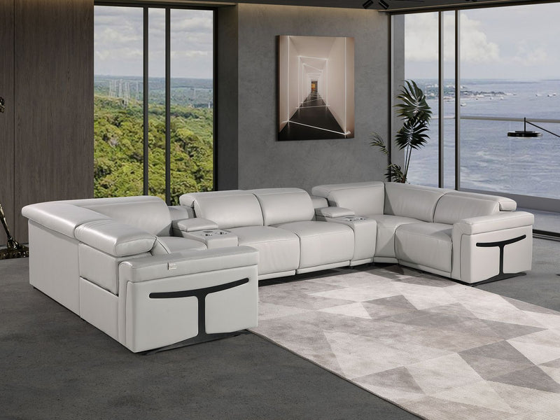 1126 - 8-Piece U-Shaped Sectional Sofa In With 2 Power Recliners & Power Headrests - R&R Furniture Gallery (Fountain Valley, CA)